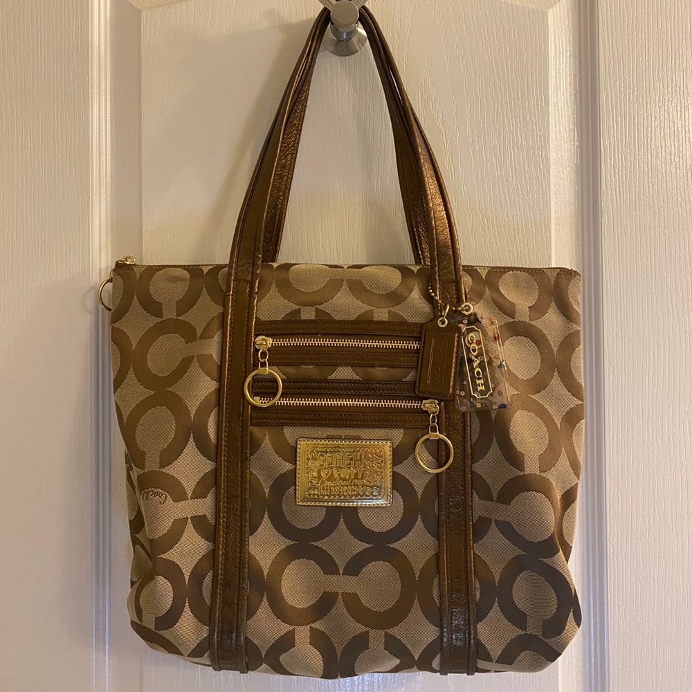 Coach Metallic Gold & Bronze Poppy